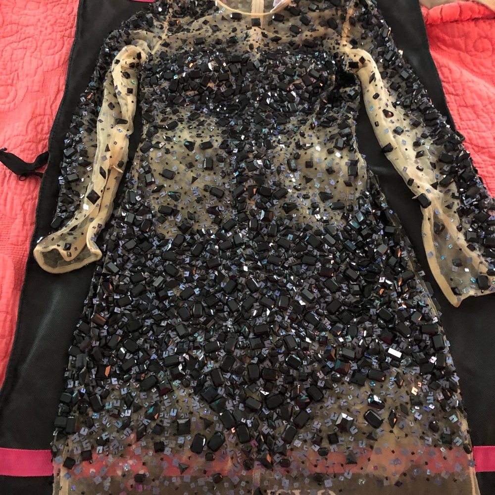 NEW JOVANI 171300 Black Short Cocktail Dress Prom Formal Homecoming Size  2